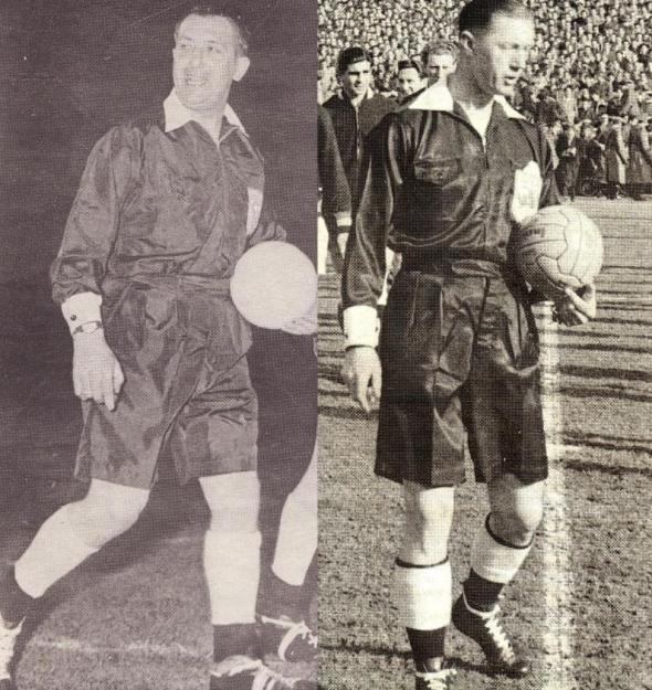 Mr.Ellis, a la izquierda, y Mr. Leafe, a la derecha, fueron los primeros verdugos del Real Madrid en la Copa de Europa